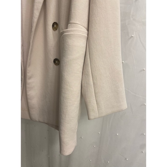 RARE! NEW! Aritzia Wilfred Cherrelle Bone White Double Breasted Blazer - Picture 8 of 12